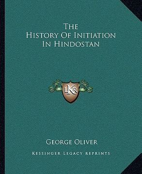 portada the history of initiation in hindostan (in English)