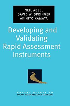 portada Developing and Validating Rapid Assessment Instruments (Pocket Guide to Social Work Research Methods) (en Inglés)