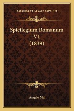 portada Spicilegium Romanum V1 (1839) (in Latin)