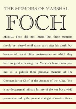 portada The Memoirs of Marshal Foch (en Inglés)