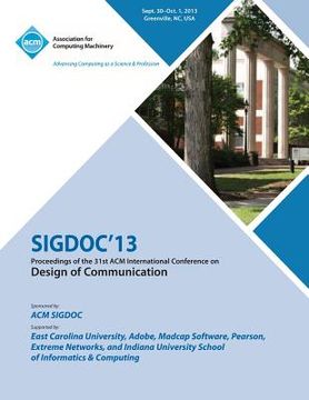 portada Sigdoc 13 Proceedings of the 31st ACM International Conference on Design of Communication (en Inglés)