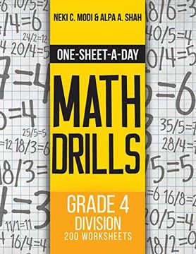 portada One-Sheet-A-Day Math Drills: Grade 4 Division - 200 Worksheets (Book 12 of 24)