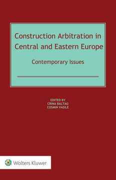 portada Construction Arbitration in Central and Eastern Europe: Contemporary Issues (in English)