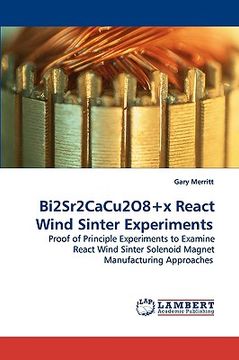 portada bi2sr2cacu2o8+x react wind sinter experiments (en Inglés)