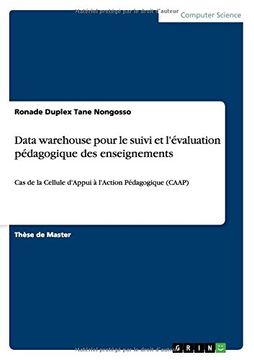 portada Data warehouse pour le suivi et l'évaluation pédagogique des enseignements (French Edition)