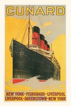portada Vintage Journal Cunard Line with Yellow Background Travel Poster (in English)
