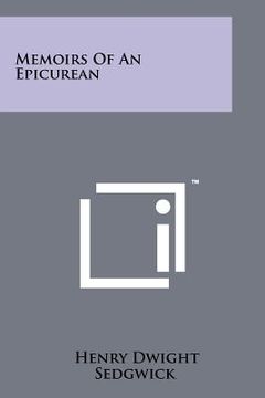 portada memoirs of an epicurean (en Inglés)