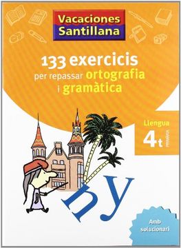 portada Vacaciónes Santillana, ortografía y gramàtica, llengua, 4 Educació Primària (en Catalá)