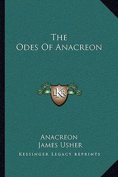 portada the odes of anacreon