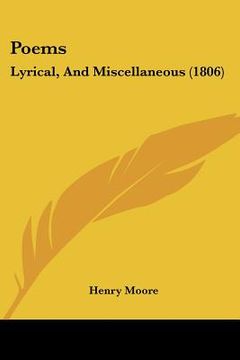 portada poems: lyrical, and miscellaneous (1806) (en Inglés)