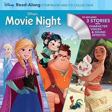 portada Disney's Movie Night Read-Along Storybook and cd Collection: 3-In-1 Feature Animation Bind-Up (en Inglés)