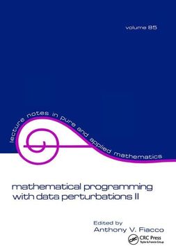 portada Mathematical Programming with Data Perturbations II, Second Edition (in English)