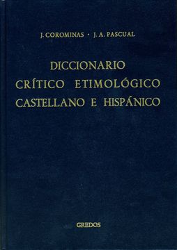 portada Diccionario Critico Etimologico 1 (A-Ca) (Diccionarios)