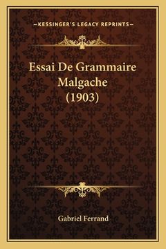 portada Essai De Grammaire Malgache (1903) (en Francés)