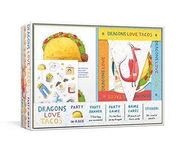 portada Dragons Love Tacos Party-In-A-Box: Includes Fold-Out Game, Banner, and 20 Sticker Sheets