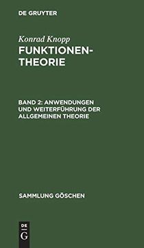 portada Anwendungen und Weiterführung der Allgemeinen Theorie (in German)