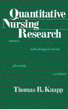 portada quantitative nursing research (en Inglés)