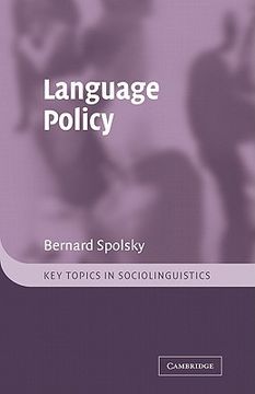 portada Language Policy Hardback (Key Topics in Sociolinguistics) (en Inglés)