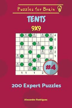 portada Puzzles for Brain Tents - 200 Expert Puzzles 9x9 vol. 4 (en Inglés)