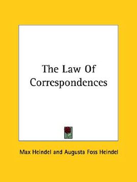 portada the law of correspondences (en Inglés)