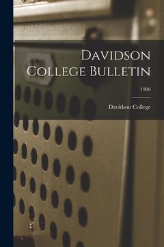 portada Davidson College Bulletin; 1906