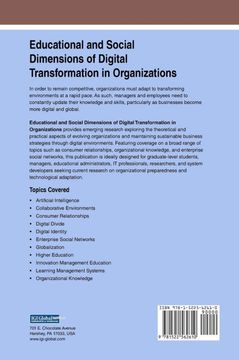 portada Educational and Social Dimensions of Digital Transformation in Organizations (in English)