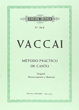 portada Método Práctico de Canto: Original Mezzo-Soprano y Barítono (in Spanish)