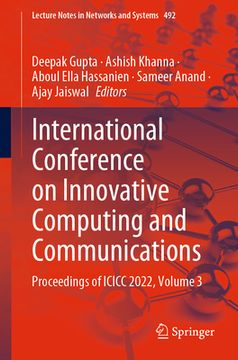 portada International Conference on Innovative Computing and Communications: Proceedings of ICICC 2022, Volume 3 (en Inglés)