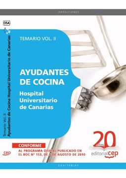 portada Ayudantes de Cocina Hospital Universitario de Canarias. Temario Vol. II. (Colección 1559)