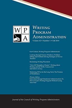 portada Wpa: Writing Program Administration 42. 1 (Fall 2018) (en Inglés)