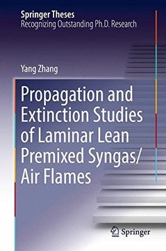 portada Propagation and Extinction Studies of Laminar Lean Premixed Syngas/Air Flames (Springer Theses)