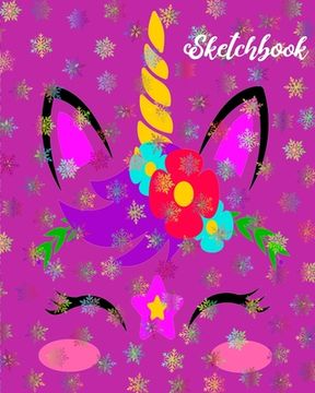 portada Sketchbook: Unicorn Design Doodle Activity NoteBook - Create Your Unique Art, Games, Ideas and Creative Stories Workbook For Girls (en Inglés)