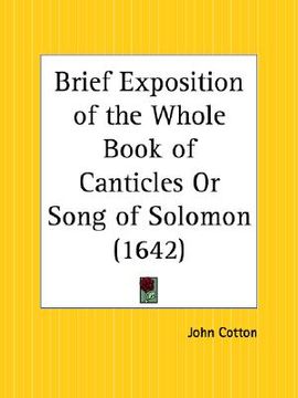 portada brief exposition of the whole book of canticles or song of solomon (in English)