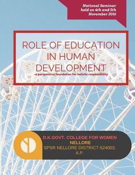 portada Role Of Education In Human Development: A Perspective Foundation For Holistic Responsibility (en Inglés)