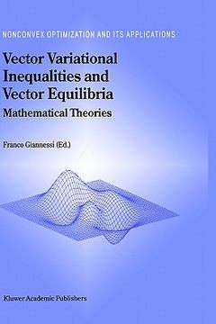portada vector variational inequalities and vector equilibria: mathematical theories (en Inglés)