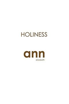 portada Holiness - ann Elizabeth (in English)