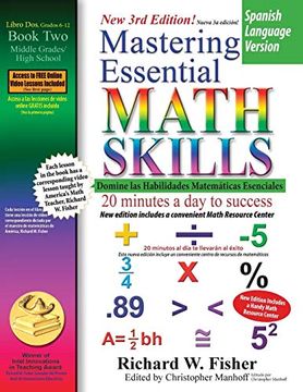 portada Mastering Essential Math Skills Book 2, Spanish Language Version