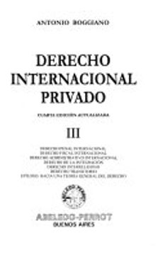 portada Derecho Internacional Privado iii 4ª ed