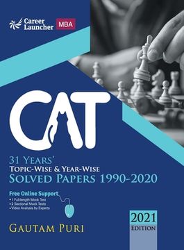 portada Cat 2021 31 Years' Topic-Wise & Year-Wise Solved Papers 1990-2020 (en Inglés)