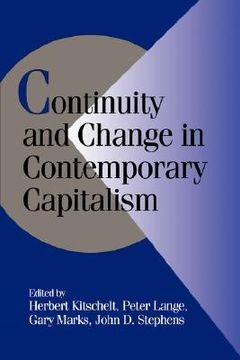 portada Continuity and Change in Contemporary Capitalism Paperback (Cambridge Studies in Comparative Politics) (en Inglés)