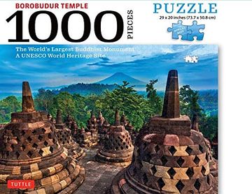 portada Borobudur Temple, Indonesia Jigsaw Puzzle - 1,000 Pieces: The World's Largest Buddhist Monument, a Unesco World Heritage Site (Finished Size 29 in. X 20 In. ) (in English)