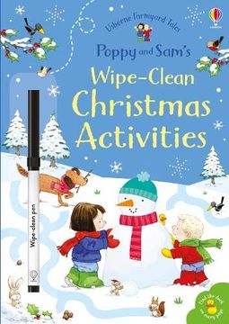 portada Poppy and Sam's Wipe-Clean Christmas Activities (Farmyard Tales Poppy and Sam) (en Inglés)