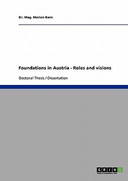 portada foundations in austria - roles and visions (en Inglés)