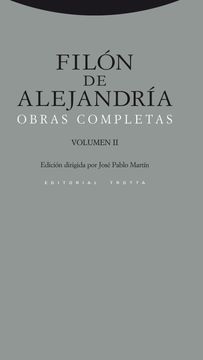 portada Filon de Alejandria. Obras completas. Volumen II