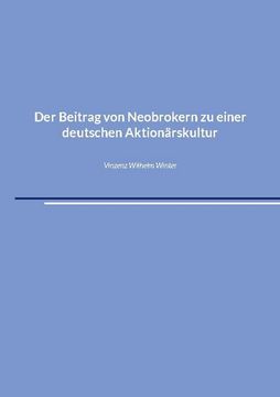 portada Der Beitrag von Neobrokern zu einer deutschen Aktionärskultur (in German)