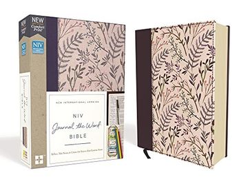 portada Niv, Journal the Word Bible, Cloth Over Board, Pink Floral, red Letter Edition, Comfort Print: Reflect, Take Notes, or Create art Next to Your Favorite Verses (in English)
