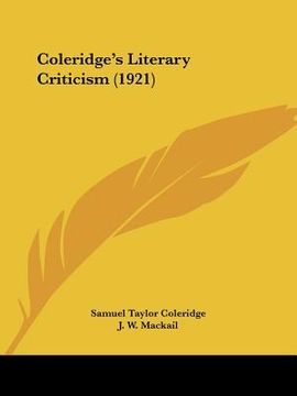 portada coleridge's literary criticism (1921) (in English)