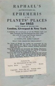 portada Raphael's Astronomical Ephemeris of the Planets' Places