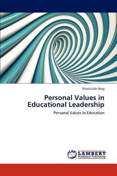 portada personal values in educational leadership (en Inglés)