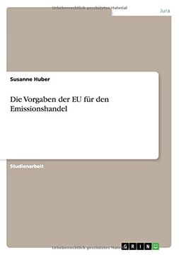 portada Die Vorgaben der EU für den Emissionshandel (German Edition)